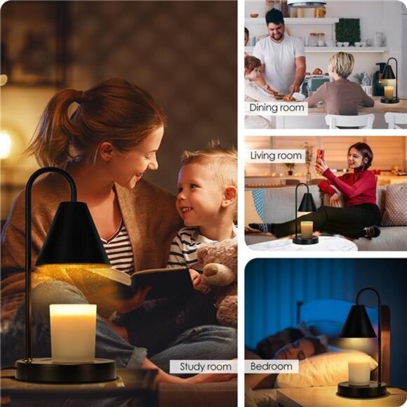 Electric Candle Warmer Lamp Dimmable Wax Melter Home Decor Jar Compatible - Picture 6 of 7